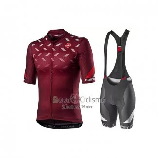 Castelli Ropa Ciclismo Culotte Corto 2021 Hombre Mangas Cortas Profundo Rojo (5)